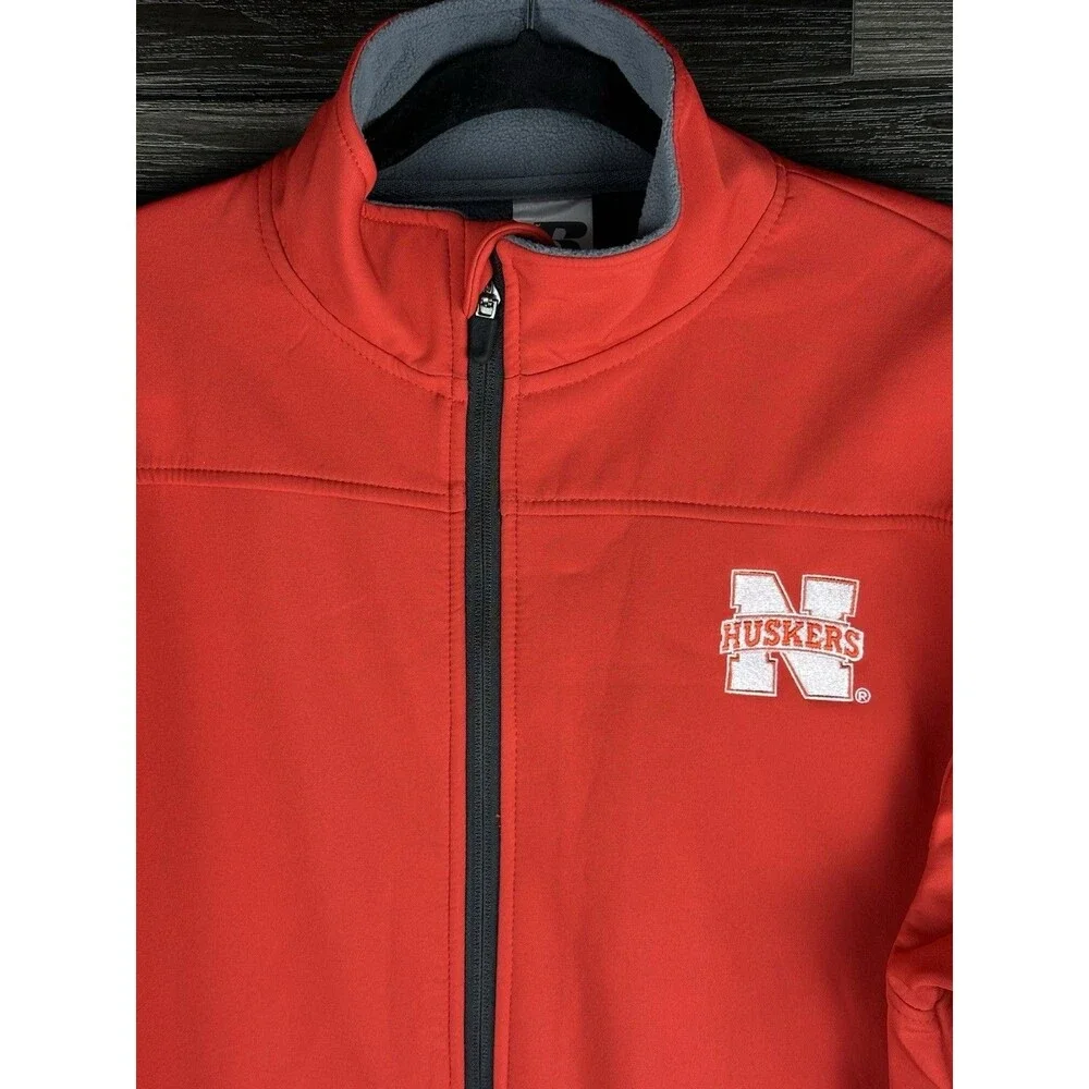 Nebraska Cornhuskers Jacket‎ Men Large Red Full Zip Adult